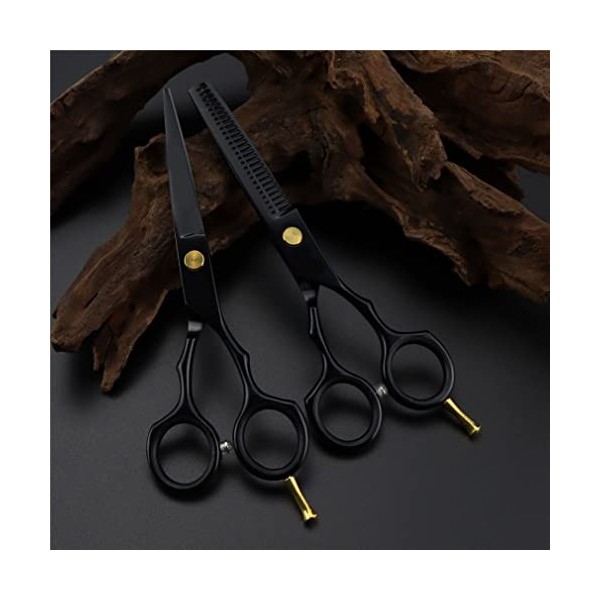 KOAIEZ Ciseaux De Coiffure De Coiffure De Salon Professionnel De 5,5 Pouces Black, Outils De Cisaillement De Coiffure De Coup