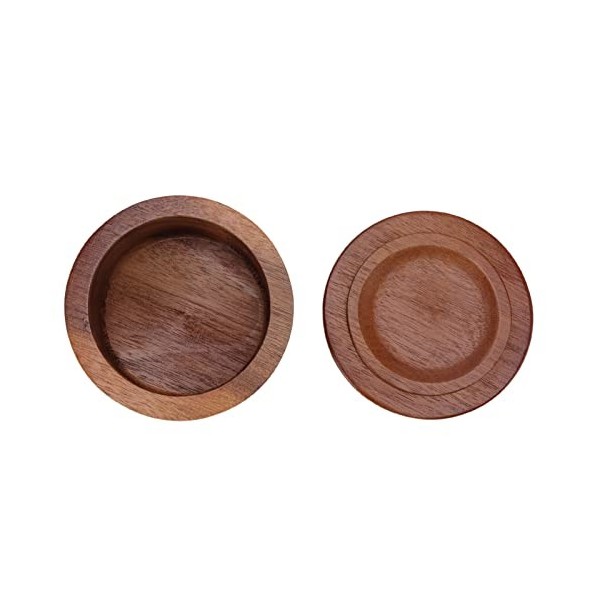 DEPILA Bol de Blaireau en Bois for Hommes, Bol de Rasage en Bois for Hommes, Tasse de crème de Rasage Non adhérente, Tasse de