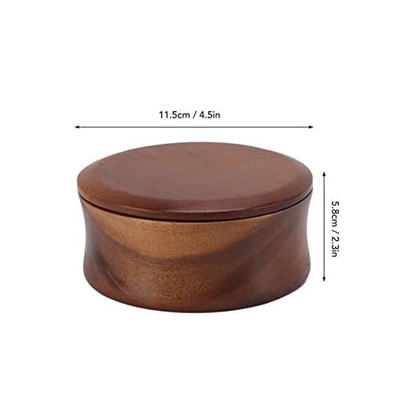 DEPILA Bol de Blaireau en Bois for Hommes, Bol de Rasage en Bois for Hommes, Tasse de crème de Rasage Non adhérente, Tasse de