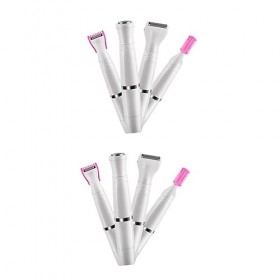 2 Pièces 4 Tondeuse Électrique Pour Les Femmes Dame Rasoir Dermaplane Rasoir Pour Les Femmes Visage Femme Rasoir Électrique É