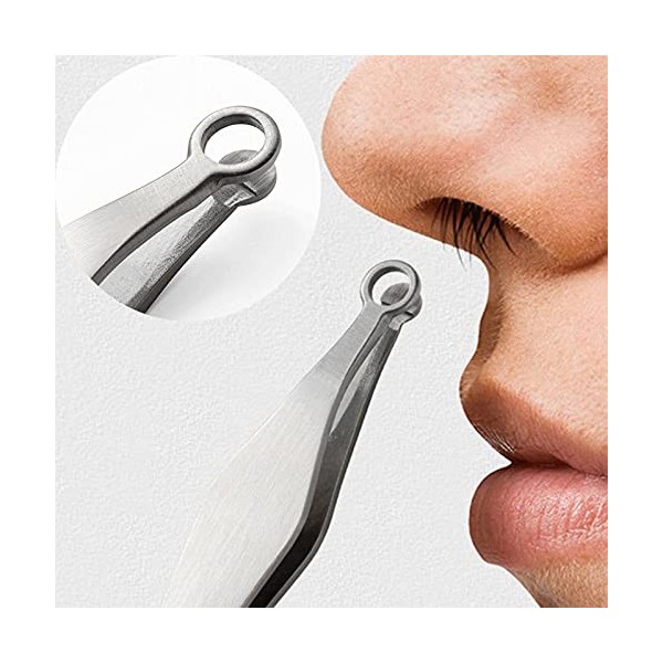 KOOKYY Tondeuse de nez universelle en acier inoxydable pour couper les poils du nez, manucure et maquillage