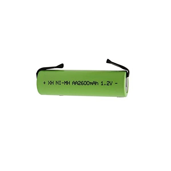 Rechargeable 8Pcs Ni-Mh 1.2V AA Batterie Rechargeable 2600Mah Nimh Cell Green Shell avec Onglets De Soudage Rasoir Électrique