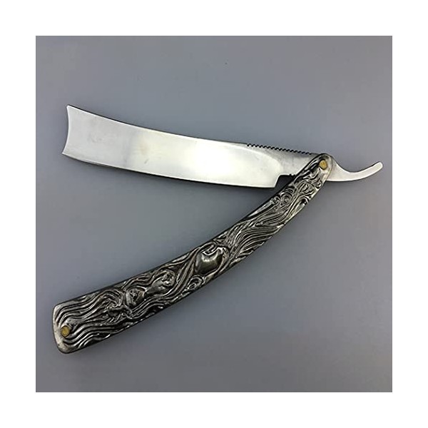 PIANAI Razor Manuel Ancienne/Coupe de Cheveux Classique/Rasoir Homme Manuel/Rasoir Barbe/Rasoir de sureté/Rasoir Tete Chauve/