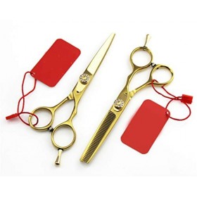 Ciseaux De Coupe Professionnelle Cheveux 6,0 Pouces Japon 440C Inoxydable Set en Acier, Barber Ciseaux Lame Tranchante pour L