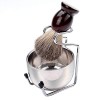 Dongbin Brosse de Nettoyage en Mousse kit Brosse Douce, Accessoires, Rasoir à Double Tranchant, Brosse, Porte-Couteau, Bol et