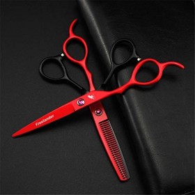HIJIN Gauche Coiffure Main Ciseaux Set, Ciseaux De Coupe De Cheveux Professionnel Kit, Haircut Ciseaux Salon Effiler Ciseaux,...