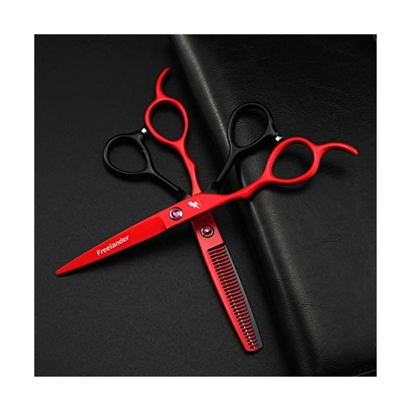 HIJIN Gauche Coiffure Main Ciseaux Set, Ciseaux De Coupe De Cheveux Professionnel Kit, Haircut Ciseaux Salon Effiler Ciseaux,