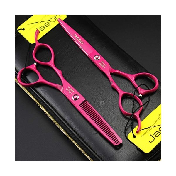 HIJIN Main Gauche Cheveux Styling Ciseaux Set, Coupe De Cheveux Ciseaux Amincissants Ciseaux Coiffure Ciseaux Set - 6,0 Pouce