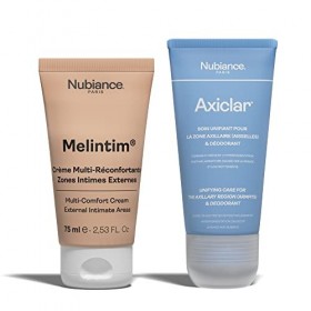 NUBIANCE - Duo Unifiant Zones Sensibles - Axiclar 75ml déodorant anti-taches, anti poils incarnés, hydratant, hyperpigmentati
