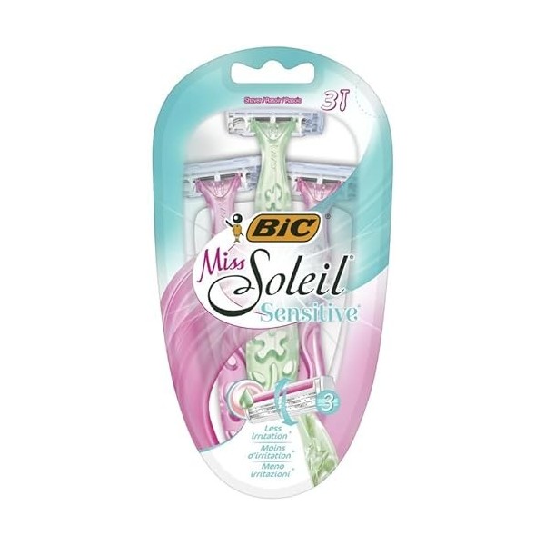 BIC - Rasoir Femini Miss Soleil Sensitive 3 Rasoirs - Lot De 3 - Vendu Par Lot