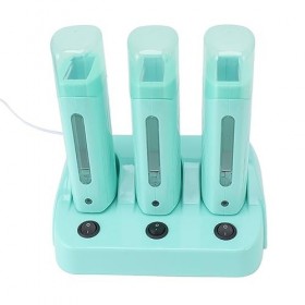 Machine Chauffante à Cire 3 en 1, Chauffe-cire à Rouleaux pour épilation des Racines, Large Application avec 3 Chauffe-cires 