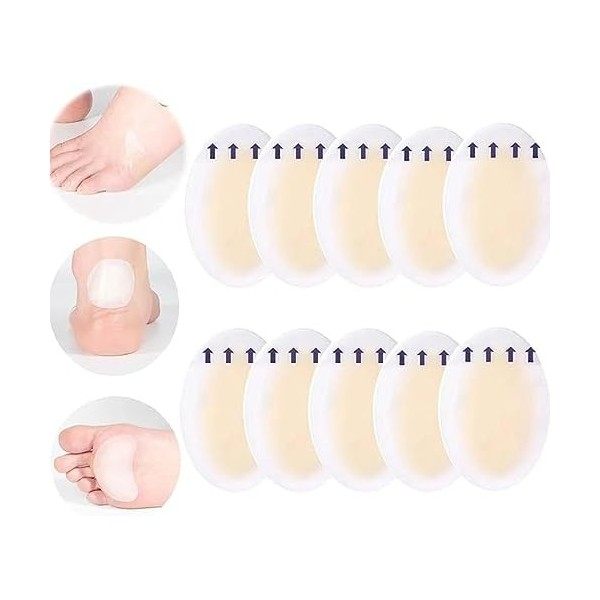 10pcs Foot Cloud Adhésif Gel Pad Foot Cloud Gel Pad Advanced Gel Foot Pad Ball Coussin nuage de gel pour les pieds réutilisab