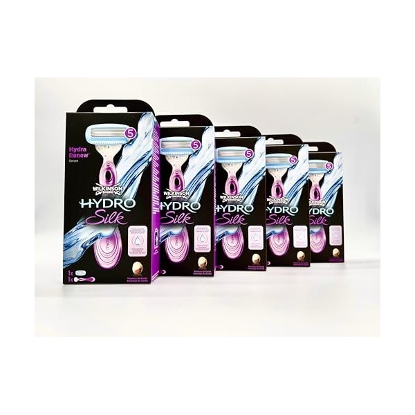 Wilkinson HYDRO SILK XXL Pack : 5 rasoirs pour femme + 1 lame