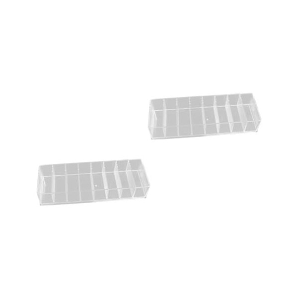 minkissy 3 Pcs Boîte De Rangement Accessoires De Vanité Bac De Rangement En Plastique Transparent Vernis À Ongles Porte-Pince