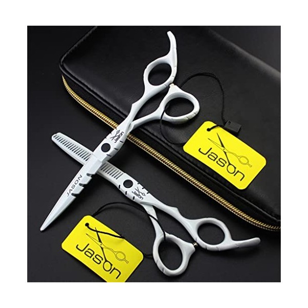 KOAIEZ Kit De Ciseaux De Coupe De Cheveux Professionnels De 5,5/6,0 Pouces, Cisaillements De Coiffure en Acier Inoxydable Ci