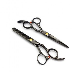 Ciseaux de coupe de cheveux, cisailles à cheveux professionnellesCiseaux de coiffure de galvanoplastie noirs, cisailles plate