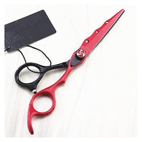 Ciseaux de coupe de cheveux 6" pouces Ciseaux de coupe de cheveux rouges, Ciseaux à effiler, Ciseaux de coiffeur, Ciseaux de 