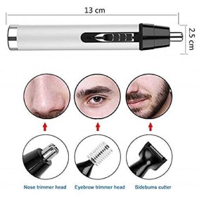 Tondeuse Nez Oreilles Homme Rechargeable Batterie Secteur Femme - Rasoir à Nez électrique Homme Femme, Tondeuse Nez Rechargea
