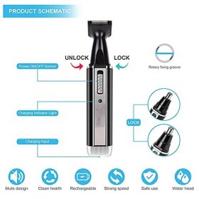 Tondeuse Nez Oreilles Homme Rechargeable Batterie Secteur Femme - Tondeuse Nez Rechargeable, Rasoir à Nez électrique Homme Fe