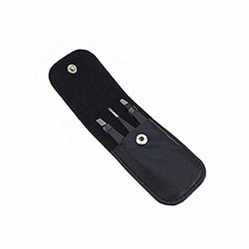 SSMDYLYM Lot de 3 pinces à épiler en acier inoxydable avec poche noire
