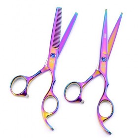 YING Ensemble de Coiffure Professionnel, Ciseaux de Coiffeur Ciseaux de Salon de Coupe de Cheveux pour Hommes et Femmes Salon