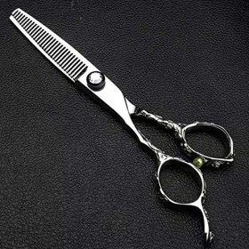 FLLXSMFC Ciseaux de coiffeur professionnels de 15,2 cm pour gaucher - Argentés