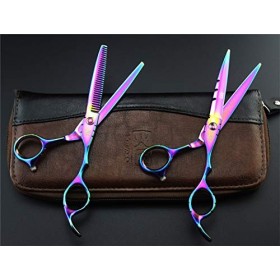 LBYB Professionnel Salon De Coiffure Ciseaux 6,0 Pouces 6CR Inoxydable Set Acier, Lumière Et Sharp Coloré Cool Ciseaux De Coi