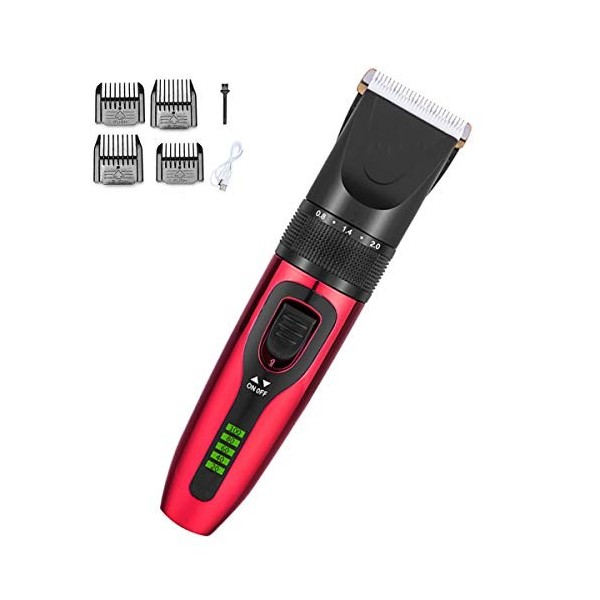 XXXSUNNY Hair Clippers,with 4 Guide Combs Electric Haircut Kit, Fine-Tuning Low-Noise Ceramic Cutter Head Professional Cordle