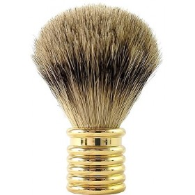 Hans Baier Exclusive Blaireau de rasage avec manche en métal doré Taille 1