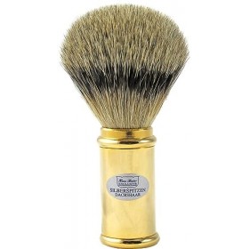 Hans Baier Exclusive Blaireau de rasage avec manche en métal doré Taille 1