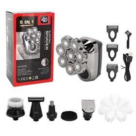 Rasoir électrique Multifonctionnel Affichage Numérique Chargement USB Rasoir à Double Lame Amélioré 6 en 1