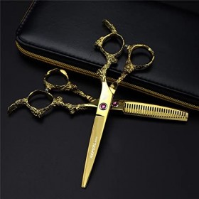 Ciseaux De Coiffure Professionnels, Ciseaux Mélangés À Texture De 6 Pouces, Ciseaux À Couper Les Ciseaux Ciseaux Kit De Cisai