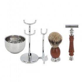 Ensembles de Soins des Cheveux pour Hommes, avec Brosse à Barbe, Tondeuse à Barbe, Bol de Coupe Barbe et Support de Tondeuse,