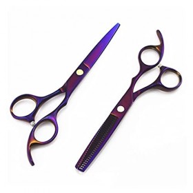 Ciseaux de coupe de cheveux 5.5/6 "pouces Ciseaux de coiffure violets Ciseaux de coiffure Ciseaux de coiffure amincissants Ci