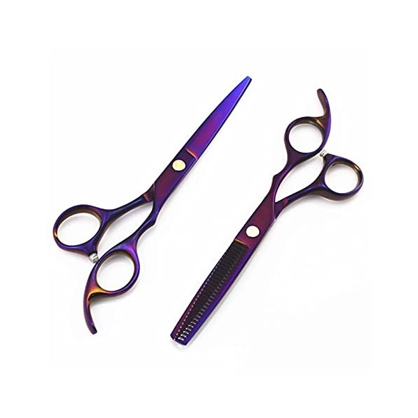 Ciseaux de coupe de cheveux 5.5/6 "pouces Ciseaux de coiffure violets Ciseaux de coiffure Ciseaux de coiffure amincissants Ci