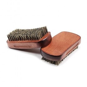 AnSafe Blaireau Lot de 2, Portable Poids léger Mousse Savon Coiffure Brosse à Barbe Fait Main Bois de hêtre Cheveux en Poils 
