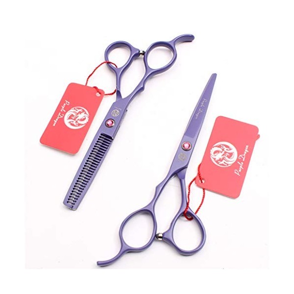 GAUCHER cheveux Ciseaux de coupe Kits 5.5/6.0" coupe de cheveux Ciseaux ciseaux à effiler en acier inoxydable Set professionn