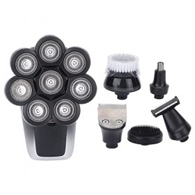 Rasoir électrique 8D Tête électrique, Tête Rasoirs pour Hommes Rasoir Cheveux Ipx7 étanche Meulage Automatique Lames Flottant