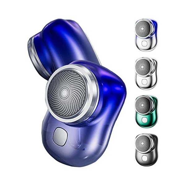 Mini-Rasage Rasoir Électrique Portable pour Homme Rechargeable par USB Taille De Poche Rasoir sans Fil IPX7 Étanche Humide Et