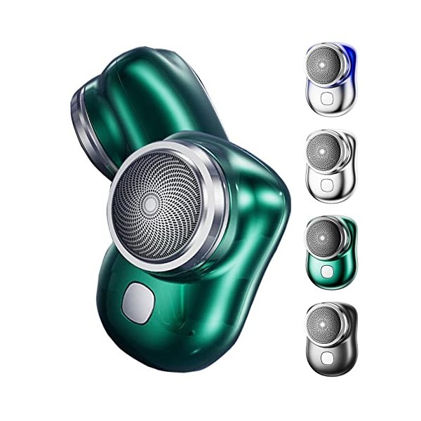Mini-Rasage Rasoir Électrique Portable pour Homme Rechargeable par USB Taille De Poche Rasoir sans Fil IPX7 Étanche Humide Et