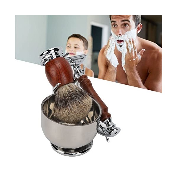 Kit de Rasage pour Hommes Consignes de sécurité pour Rasoir 10 Lames de Rechange en Alliage pour un Usage Domestique