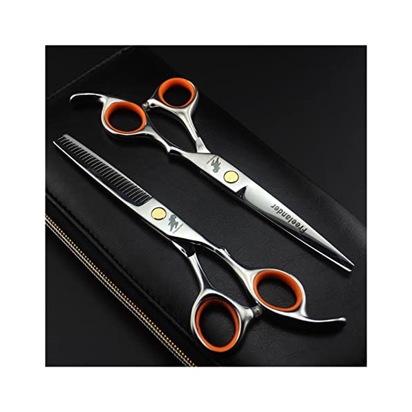 CADENABEAR Ciseaux de Coiffure Ciseaux de Coiffure en Argent de 6,0 Pouces Ciseaux de Coiffure Pointu Cisaillement pour la Co