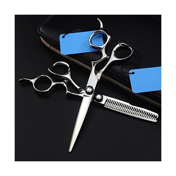 Ciseaux de coupe de cheveux, 6 pouces professionnels 440c ensemble de ciseaux à cheveux coupe de cheveux ciseaux de coupe de 