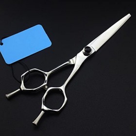 Ciseaux de coupe de cheveux, 6 pouces professionnels 440c A forme ciseaux à cheveux coupe barbier coupe de cheveux ciseaux à ...