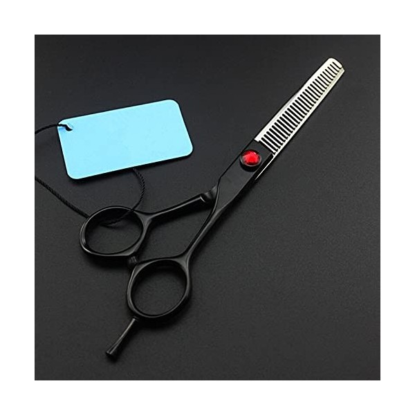 Ciseaux de coupe de cheveux, 6 pouces japon 440c ciseaux de salon de coiffure noir coupe de cheveux coupe de cheveux de coiff