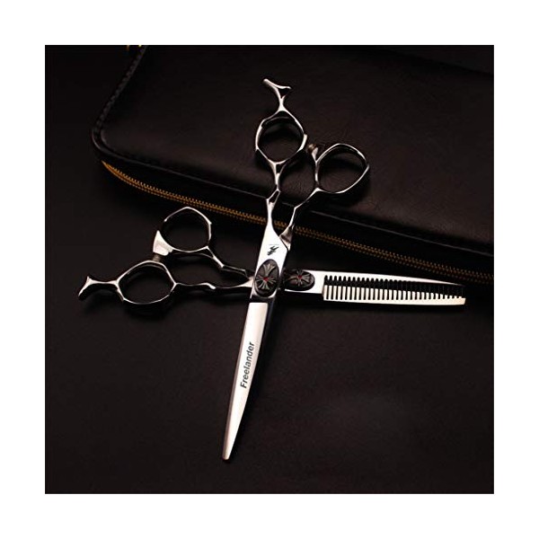 Professionnel Barber Ciseaux Amincissants Ciseaux 6,0 Pouces Coiffure Set Haut de Gamme 440C Ice Forging élégant Coupe Salon 