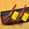 LBFXQ Japan Steel 5.5/6.0 Pouces Main Gauche Ciseaux De Coiffure Set De Précision De Haute Qualité Et Sharp avec Silencer Réd