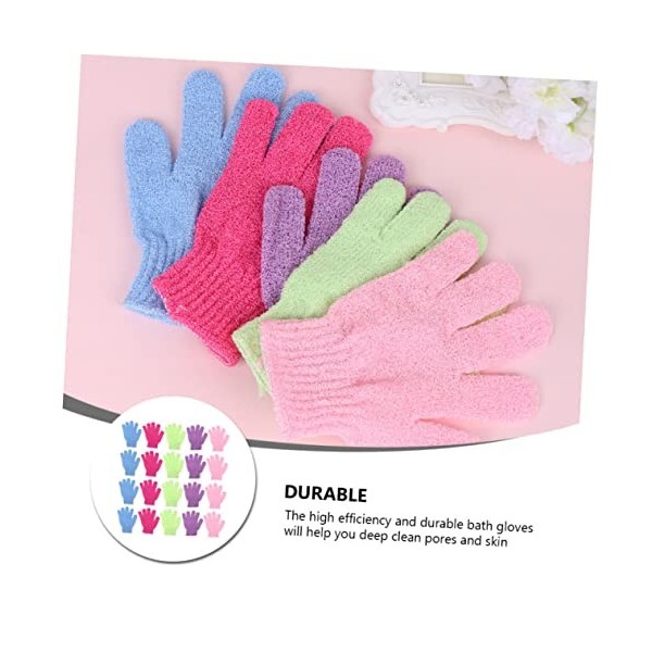 minkissy 72 Pièces Gants De Bain Outils De Nettoyage Gants De Gommage Pour Le Corps Mitaines Gant De Luffa De Bain Gants De D