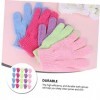 minkissy 72 Pièces Gants De Bain Outils De Nettoyage Gants De Gommage Pour Le Corps Mitaines Gant De Luffa De Bain Gants De D