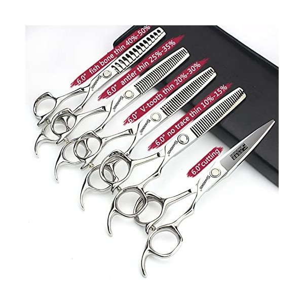 Ciseaux de coiffeur professionnels de 15,2 cm, ciseaux de coiffeur de qualité supérieure pour barbiers et coiffeurs en acier 